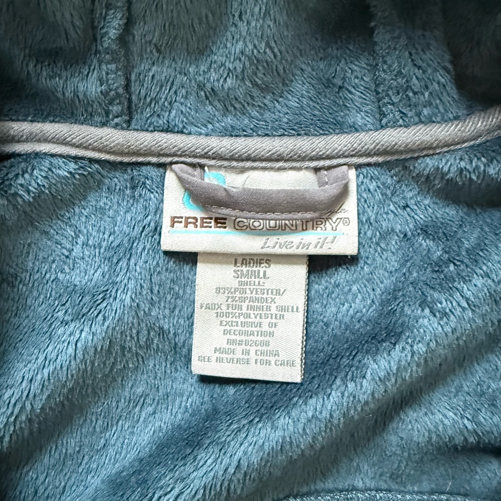 Free Country Women's Teal Hooded Ski Jacket - Picture 3 of 3